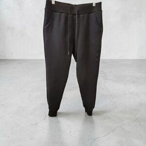 Women's Black Jogger Sweatpants with Drawstring Waist